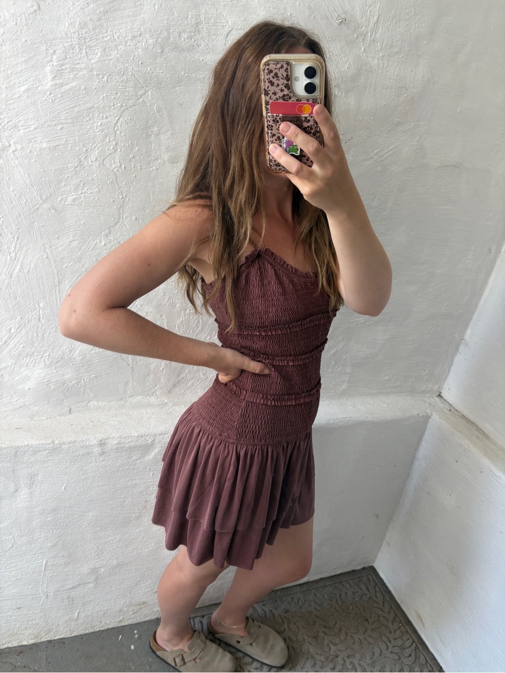 Urban outfitters Heide Smocked Drop Waist Mini Dress - Picture 12 of 13
